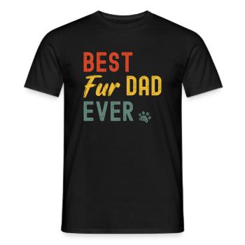 Bet Fur Dad Ever Pet Paw T Shirt - Men's T-Shirt - black - Front - AI Model Male 178 light (178cm)