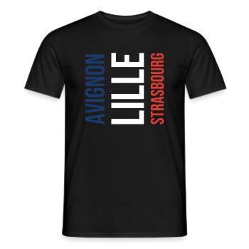 Cadeau pour bébé français - T-shirt homme - noir - Devant - AI Model Male 178 light (178cm)