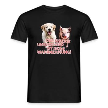 Der einzige Unterschied ist deine Wahrnehmung 2.0 - Männer T-Shirt - Schwarz - Vorne - AI Model Male 178 light (178cm)