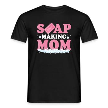 Fabrication de savon Maman Savonneuse Fabrication de savon - T-shirt homme - noir - Devant - AI Model Male 178 light (178cm)