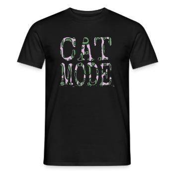 Cat Humour Anniversaire Big Cat Cat Noeud papillon - T-shirt homme - noir - Devant - AI Model Male 178 light (178cm)