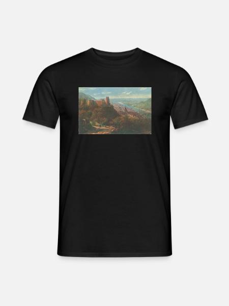 Heidelberg Postkarte - Männer T-Shirt - Schwarz