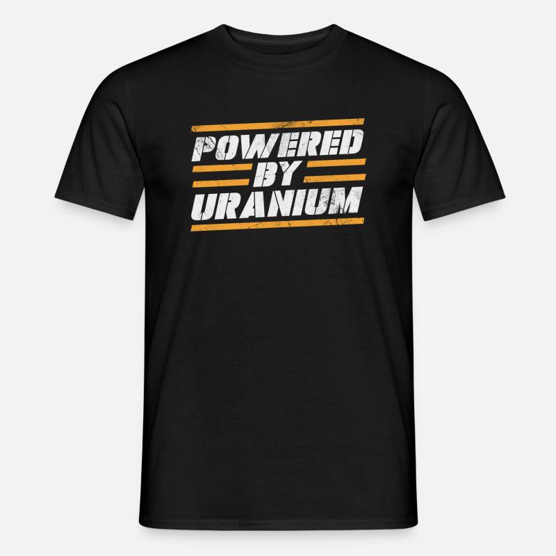Powered by Uranium - Männer T-Shirt - Schwarz