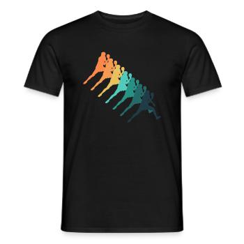 Tennis de table rétro - T-shirt homme - noir - Devant - AI Model Male 178 light (178cm)