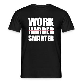 Work Smarter Not Harder Motivational - Men's T-Shirt - black - Front - AI Model Male 178 light (178cm)