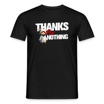Bear doesn't say thank you for anything. - Men's T-Shirt - black - Front - AI Model Male 178 light (178cm)