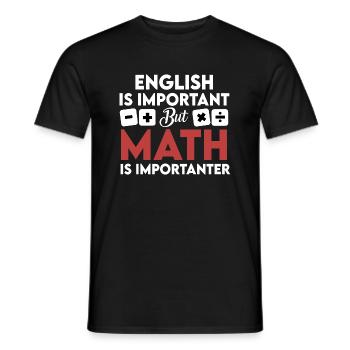 Funny Math Student Pun Mathematics Lovers - Men's T-Shirt - black - Front - AI Model Male 178 light (178cm)