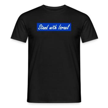 Stand with Israel - Männer T-Shirt - Schwarz - Vorne - AI Model Male 178 light (178cm)