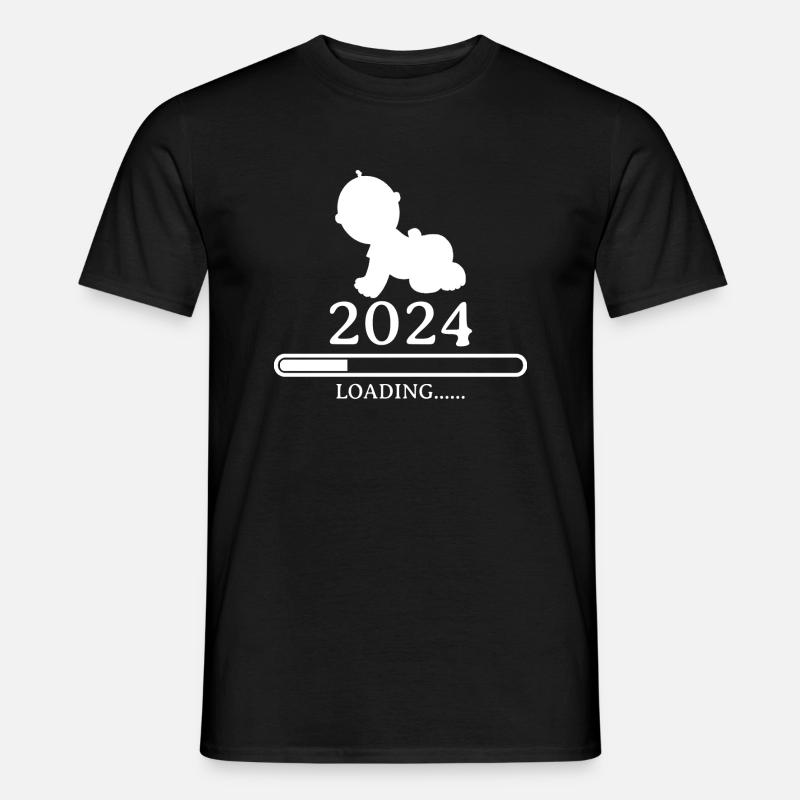 Baby Loading 2024 - Männer T-Shirt - Schwarz