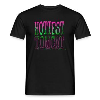 persan chat persan heureux dictons drôles - T-shirt homme - noir - Devant - AI Model Male 178 light (178cm)