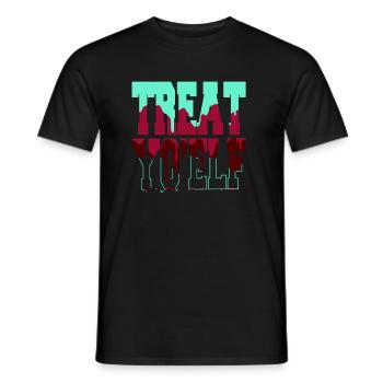christmas vacation dinosaur moon dinosaur tshirt - Männer T-Shirt - Schwarz - Vorne - AI Model Male 178 light (178cm)