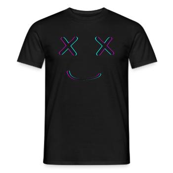 X_X Sourire - T-shirt homme - noir - Devant - AI Model Male 178 light (178cm)
