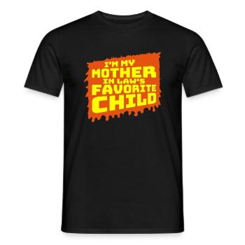 Je suis la blague préférée de ma belle-mère en disant - T-shirt homme - noir - Devant - AI Model Male 178 light (178cm)