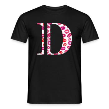 Buchstabe d Küsse - Männer T-Shirt - Schwarz - Vorne - AI Model Male 178 light (178cm)