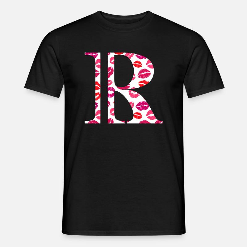 Lettera ai baci - T-shirt uomo - nero