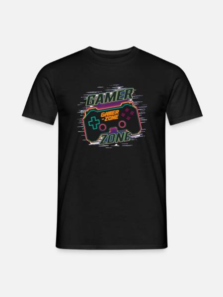 GAMER ZONE - Männer T-Shirt - Schwarz
