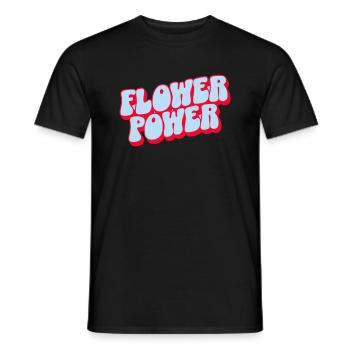 Flower Power - Hippi Time - T-shirt homme - noir - Devant - AI Model Male 178 light (178cm)