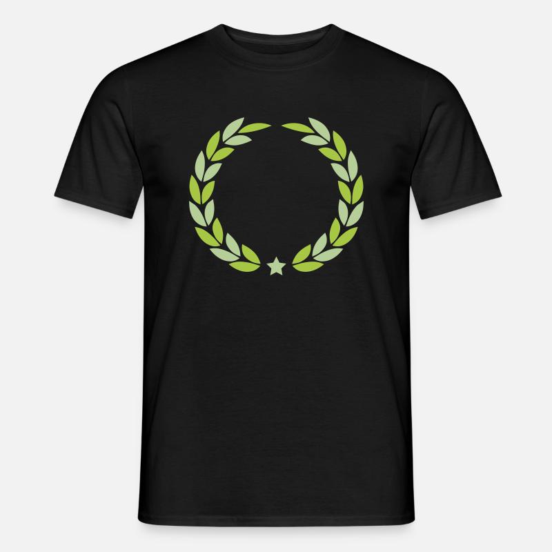 lorbeerkranz - Männer T-Shirt - Schwarz