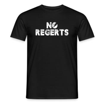 No Regrets Body Art Tattoo Artwork Skin Artist - Men's T-Shirt - black - Front - AI Model Male 178 light (178cm)