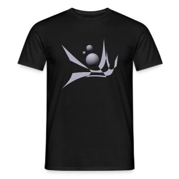 Design mit bicubic waves und Kugeln - Männer T-Shirt - Schwarz - Vorne - AI Model Male 178 light (178cm)