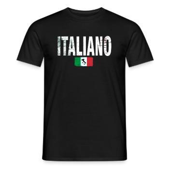 Italiener, Italienisch, Typisch - Männer T-Shirt - Schwarz - Vorne - AI Model Male 178 light (178cm)