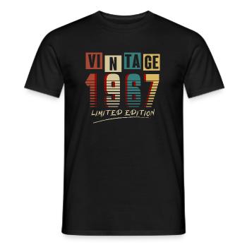 Vintage 1967: Limited Edition - 58th Anniversary. - Men's T-Shirt - black - Front - AI Model Male 178 light (178cm)