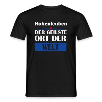 Hohenleuben l’endroit le plus cool du monde - T-shirt homme - noir - Devant - AI Model Male 178 light (178cm)