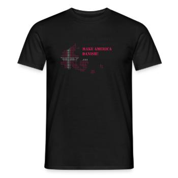 Hyg&Go - Danish Vibes pour l’Amérique -5 - T-shirt homme - noir - Devant - AI Model Male 178 light (178cm)