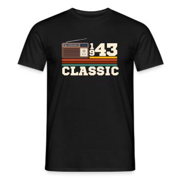 Anniversary 1943 retro classic - Men's T-Shirt - black - Front - AI Model Male 178 light (178cm)