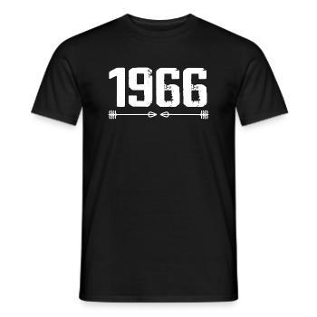 Born in 1966 Vintage 59 Years 60 Birthday Gift - Men's T-Shirt - black - Front - AI Model Male 178 light (178cm)