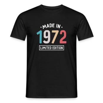 Made in 1972 - Limited Edition - Geburtsjahr - Männer T-Shirt - Schwarz - Vorne - AI Model Male 178 light (178cm)