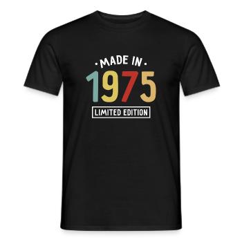Made in 1975 - Limited Edition - Geburtsjahr - Männer T-Shirt - Schwarz - Vorne - AI Model Male 178 light (178cm)