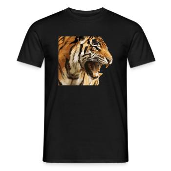 Danger tigre - T-shirt homme - noir - Devant - AI Model Male 178 light (178cm)