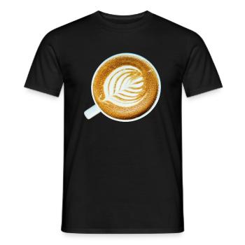 coffee coffee cappuccino espresso2 - Men's T-Shirt - black - Front - AI Model Male 178 light (178cm)