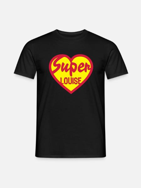 coeur super louise - T-shirt homme - noir