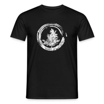 Tree nature conservation nature planting shirt trees - Men's T-Shirt - black - Front - AI Model Male 178 light (178cm)