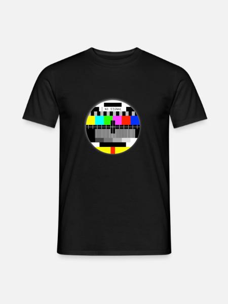 NO signal ancienne TV T-shirts no signal old TV - T-shirt homme - noir