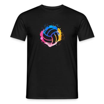 Volleyball Gift Player Coach Mom Daughter School - Men's T-Shirt - black - Front - AI Model Male 178 light (178cm)