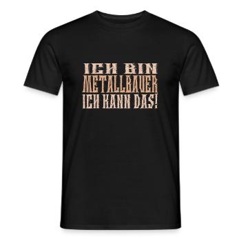 Ich bin Metallbauer - Männer T-Shirt - Schwarz - Vorne - AI Model Male 178 light (178cm)