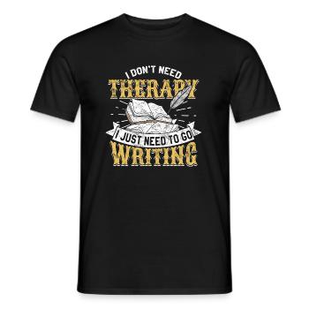 Writer - Men's T-Shirt - black - Front - AI Model Male 178 light (178cm)