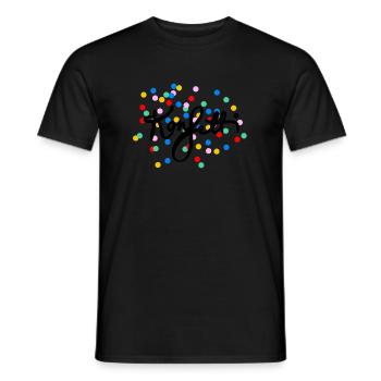 confetti - Men's T-Shirt - black - Front - AI Model Male 178 light (178cm)