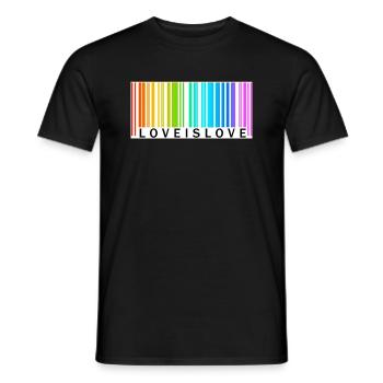 L'amour est l'amour - T-shirt homme - noir - Devant - AI Model Male 178 light (178cm)