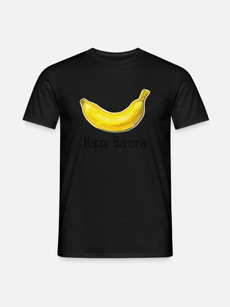 Happy banana - Men's T-Shirt - black
