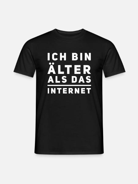 Ich Bin Älter Als Das Internet Lustig Spruch Witz - Männer T-Shirt - Schwarz