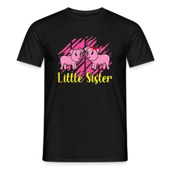 LITTLE SISTER PIC by The Manzanita´s - Männer T-Shirt - Schwarz - Vorne - AI Model Male 178 light (178cm)