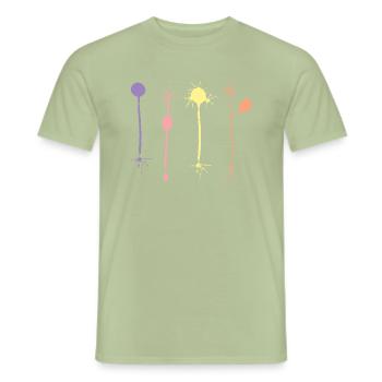 Neuron in Harmonie - Männer T-Shirt - Sage - Vorne - AI Model Male 178 light (178cm)