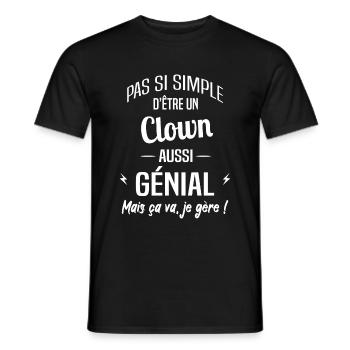 Clown - T-shirt homme - noir - Devant - AI Model Male 178 light (178cm)