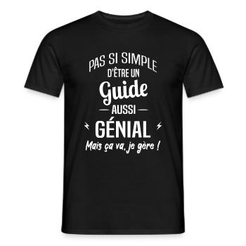 Guide - T-shirt homme - noir - Devant - AI Model Male 178 light (178cm)