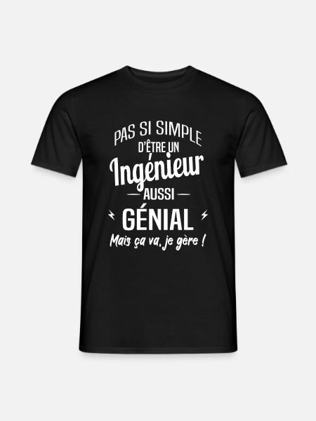 Ingénieur - T-shirt homme - noir