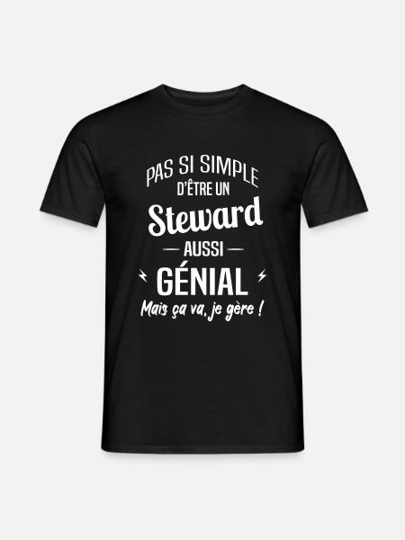 Steward - T-shirt homme - noir